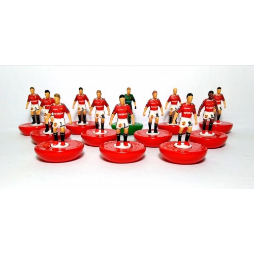Subbuteo Andrew Table soccer Manchester United 1998-99 Premier League edition on Classic Hasbro bases